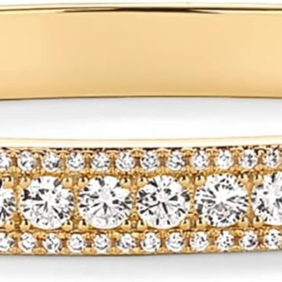 Jewelry - 14K Gold Plated Cubic Zirconia Bangle Tennis Bracelets for Women | Classic Love
